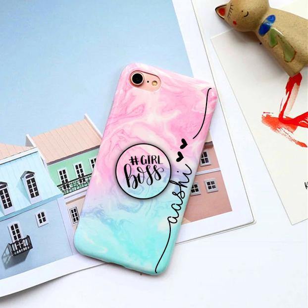 Holographic Marble Slim Custom Phone Case Cover For iPhone