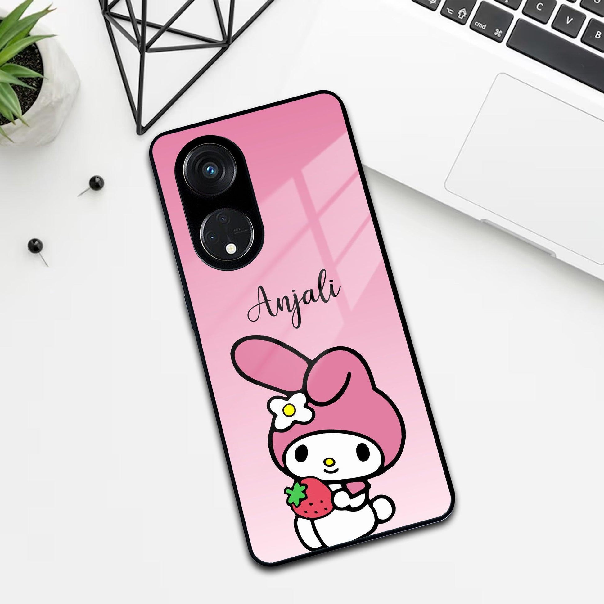 Pink Bunny Glass Case Cover For Oppo ShopOnCliQ