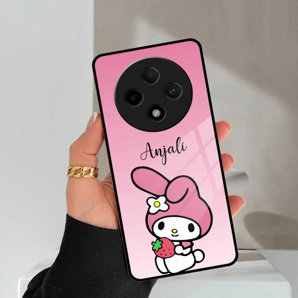Pink Bunny Glass Case Cover For Oppo - ShopOnCliQ