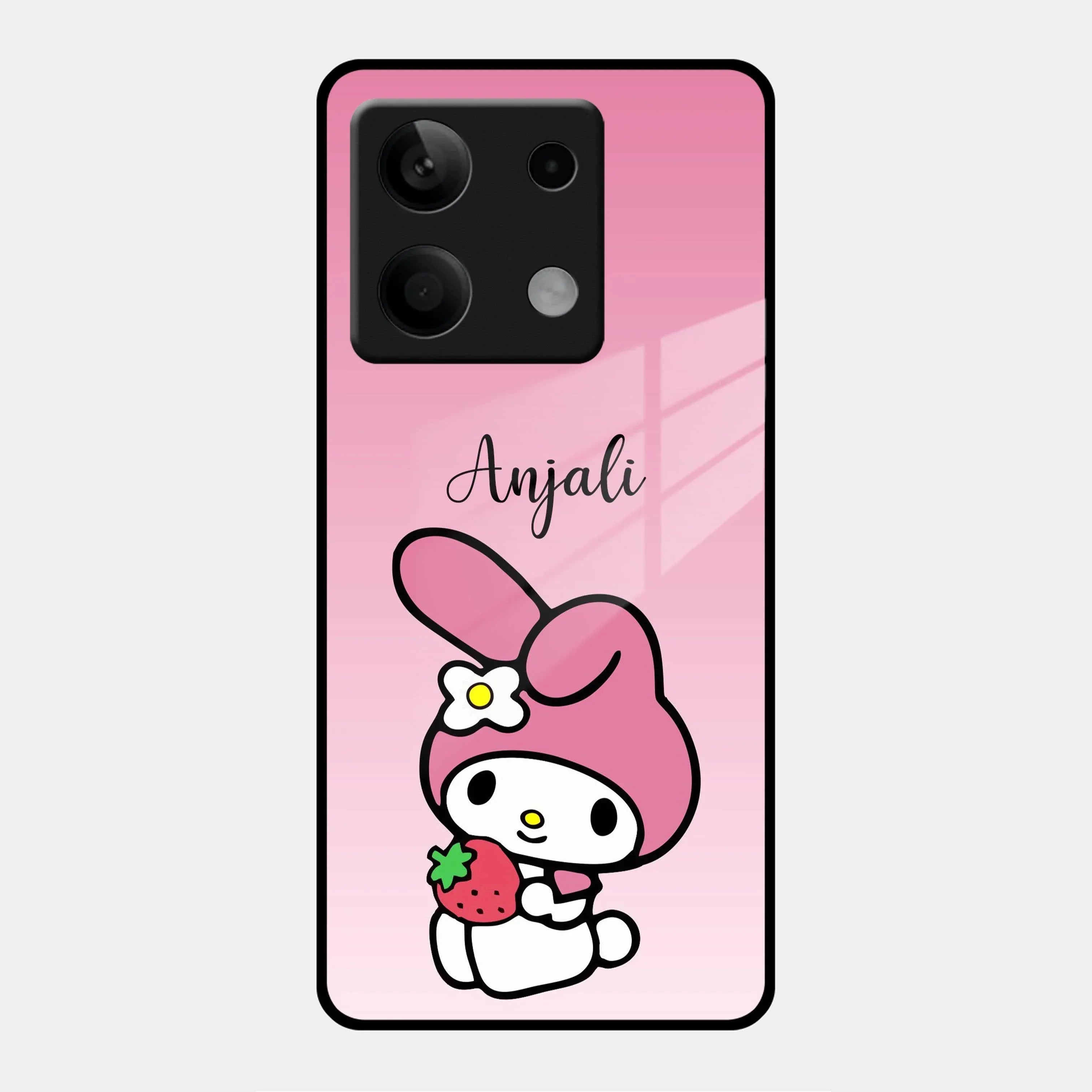 Pink Bunny Glass Case Cover For Poco - ShopOnCliQ