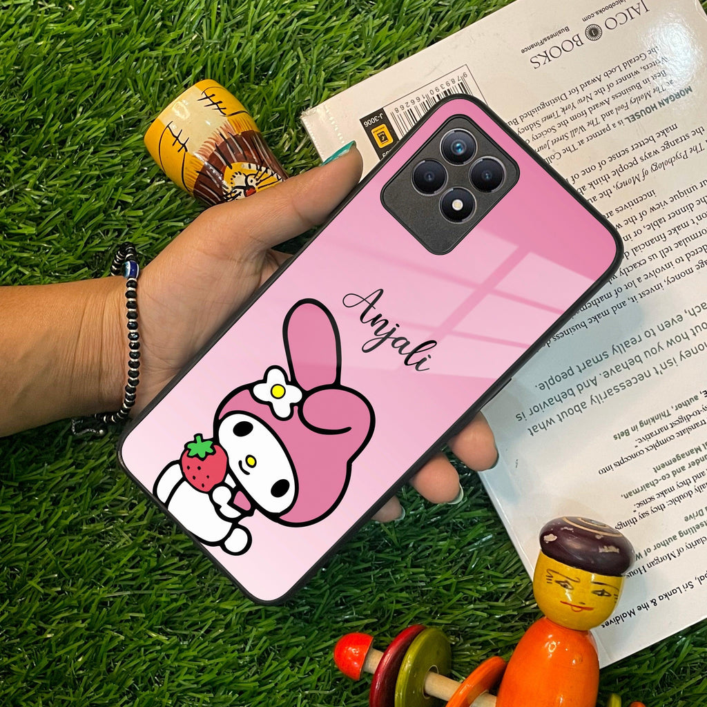 Pink Bunny Glass Case Cover For Realme/Narzo - ShopOnCliQ