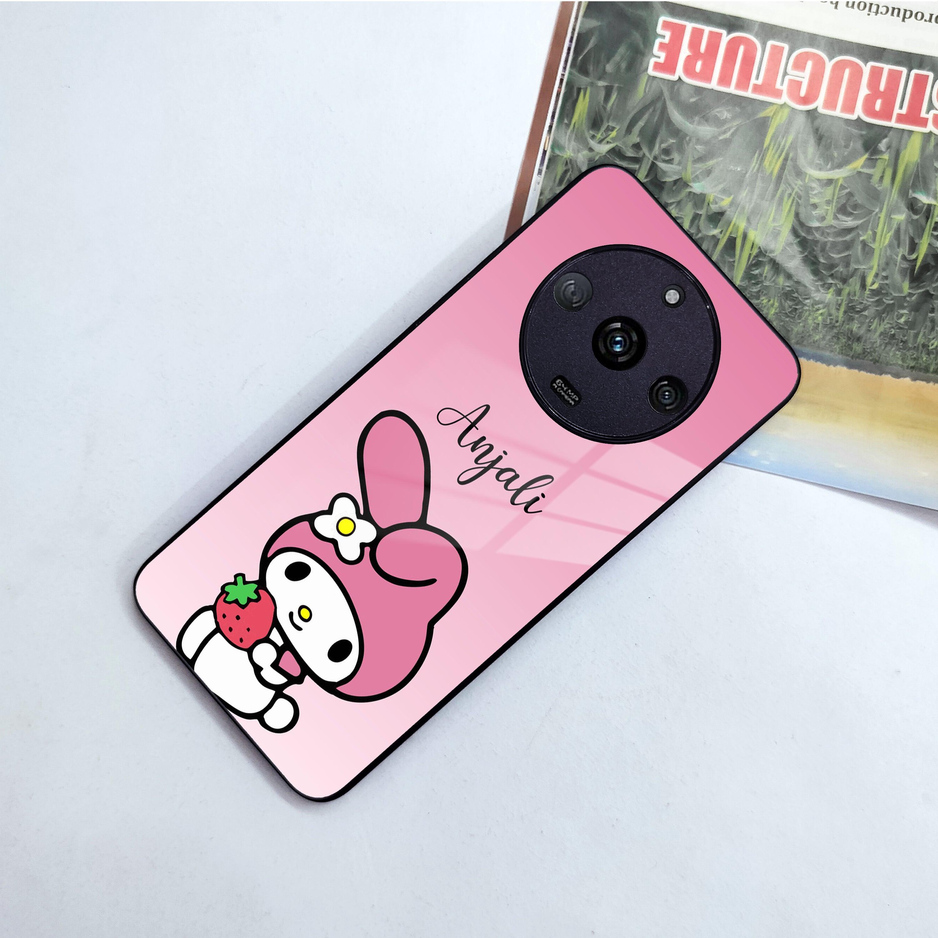 Pink Bunny Glass Case Cover For Realme/Narzo - ShopOnCliQ