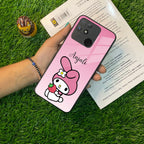 Pink Bunny Glass Case Cover For Realme/Narzo - ShopOnCliQ