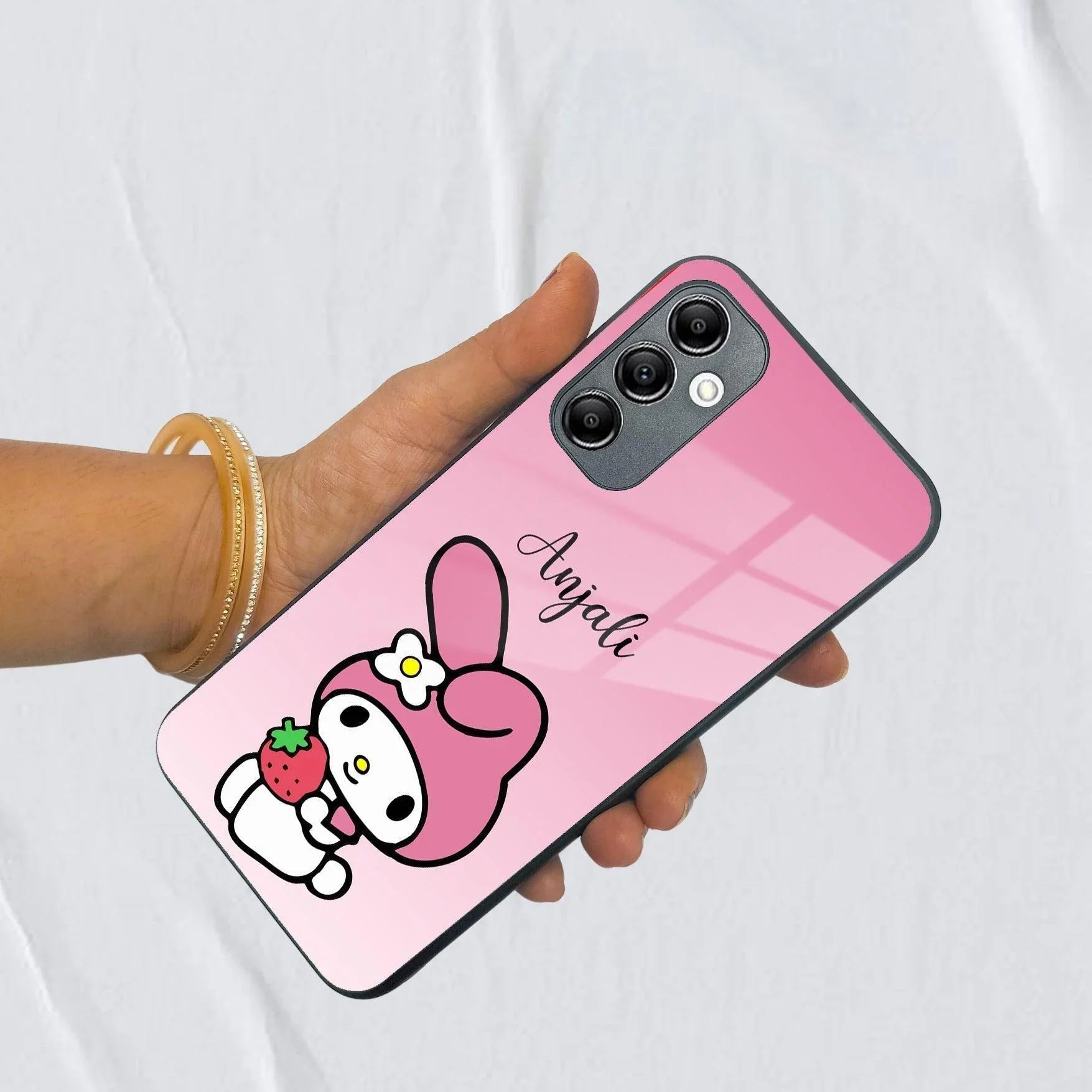 Pink Bunny Glass Case Cover For Samsung - ShopOnCliQ