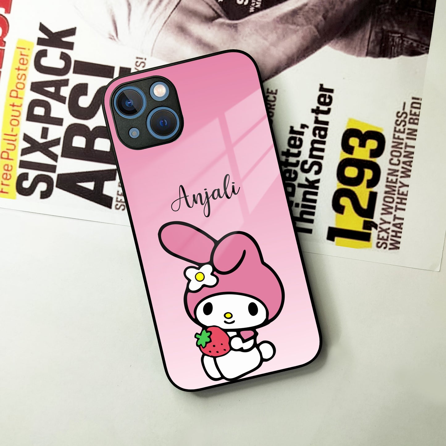 Pink Bunny Glass Case Cover For iPhone ShopOnCliQ