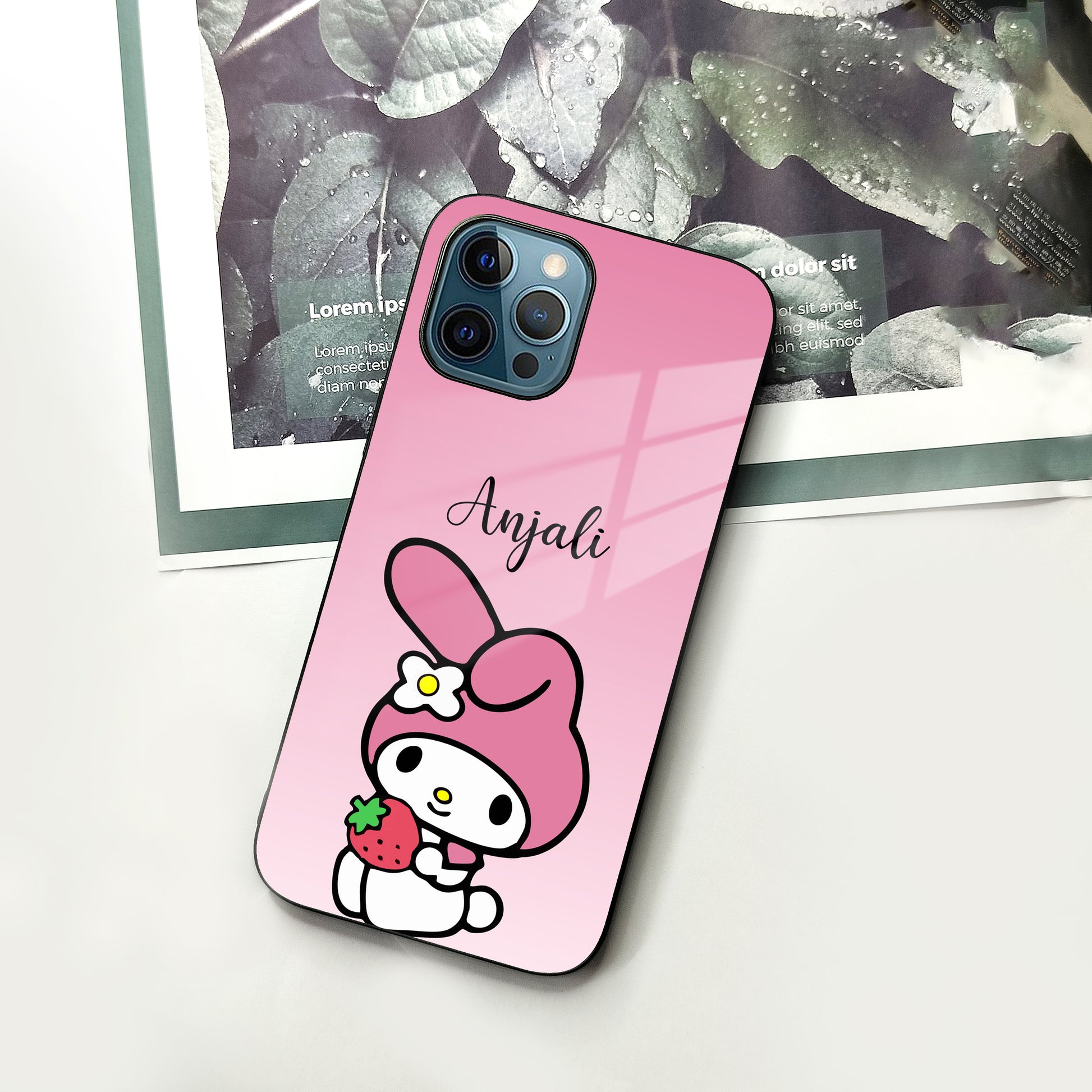 Pink Bunny Glass Case Cover For iPhone ShopOnCliQ