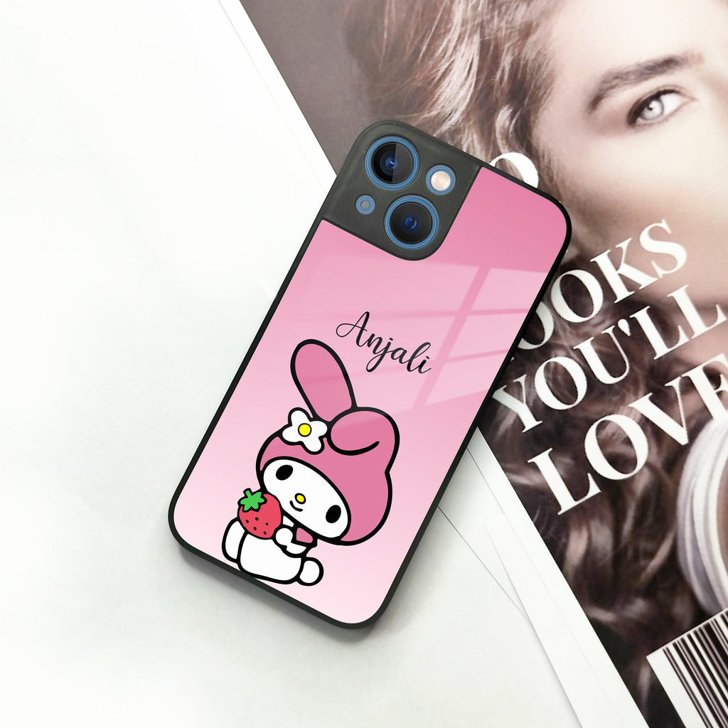 Pink Bunny Glass Case Cover For iPhone - ShopOnCliQ