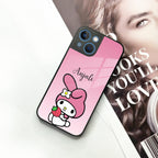 Pink Bunny Glass Case Cover For iPhone - ShopOnCliQ