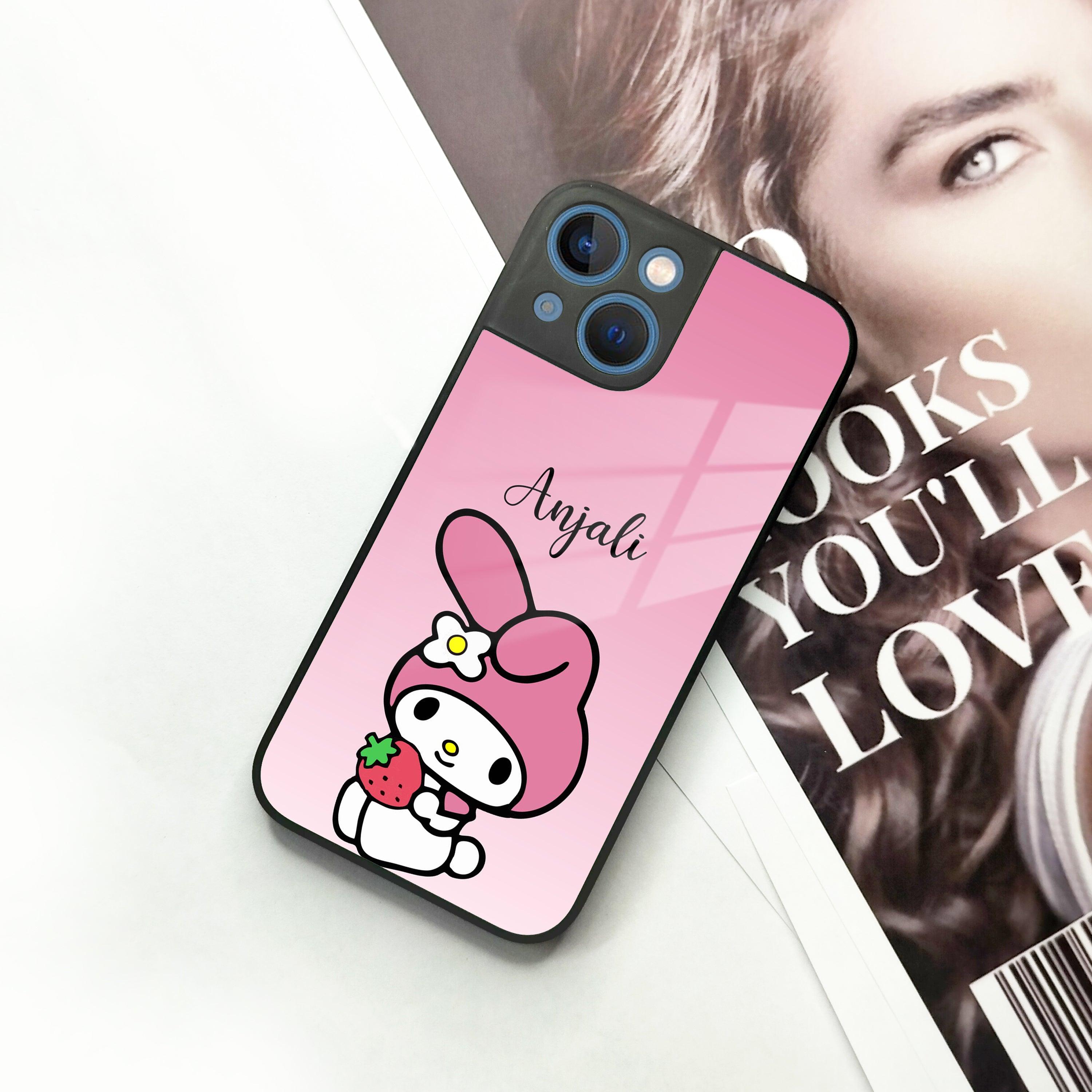 Pink Bunny Glass Case Cover For iPhone - ShopOnCliQ