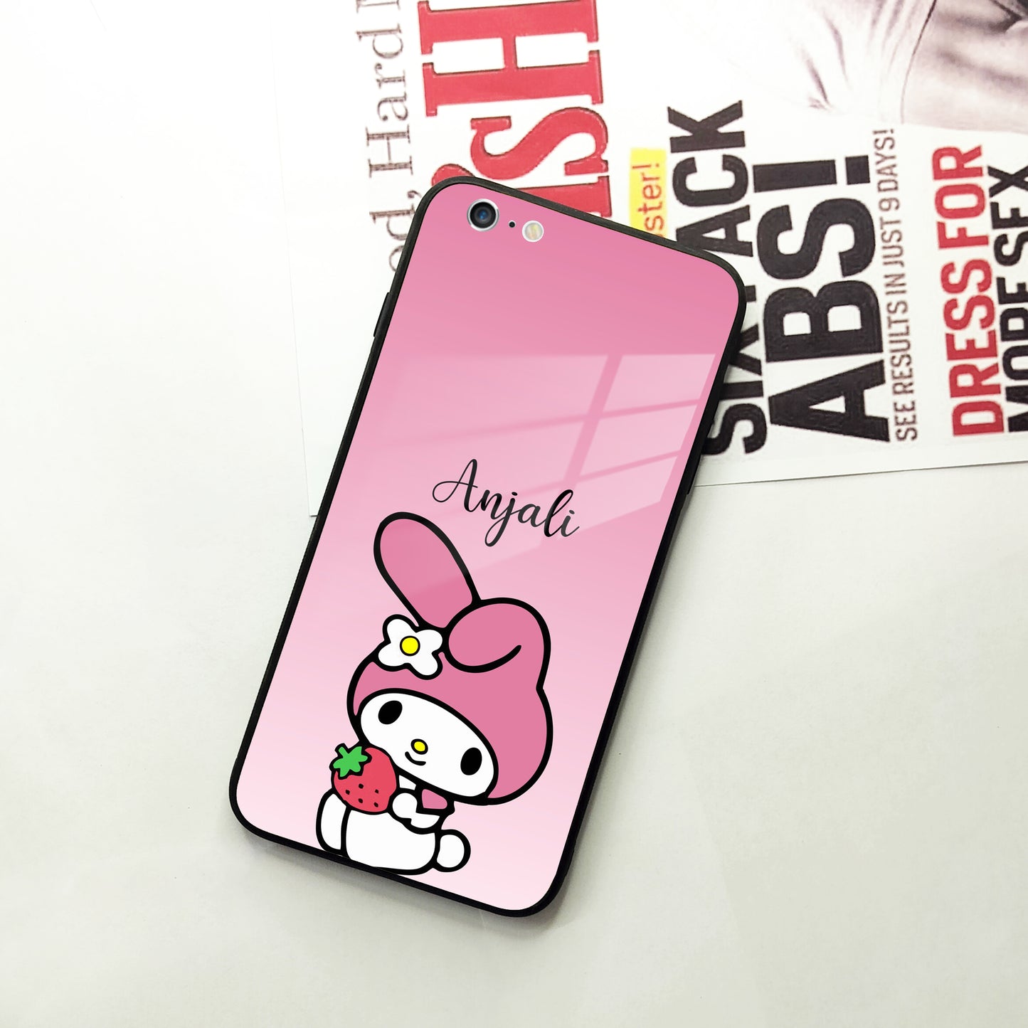 Pink Bunny Glass Case Cover For iPhone ShopOnCliQ