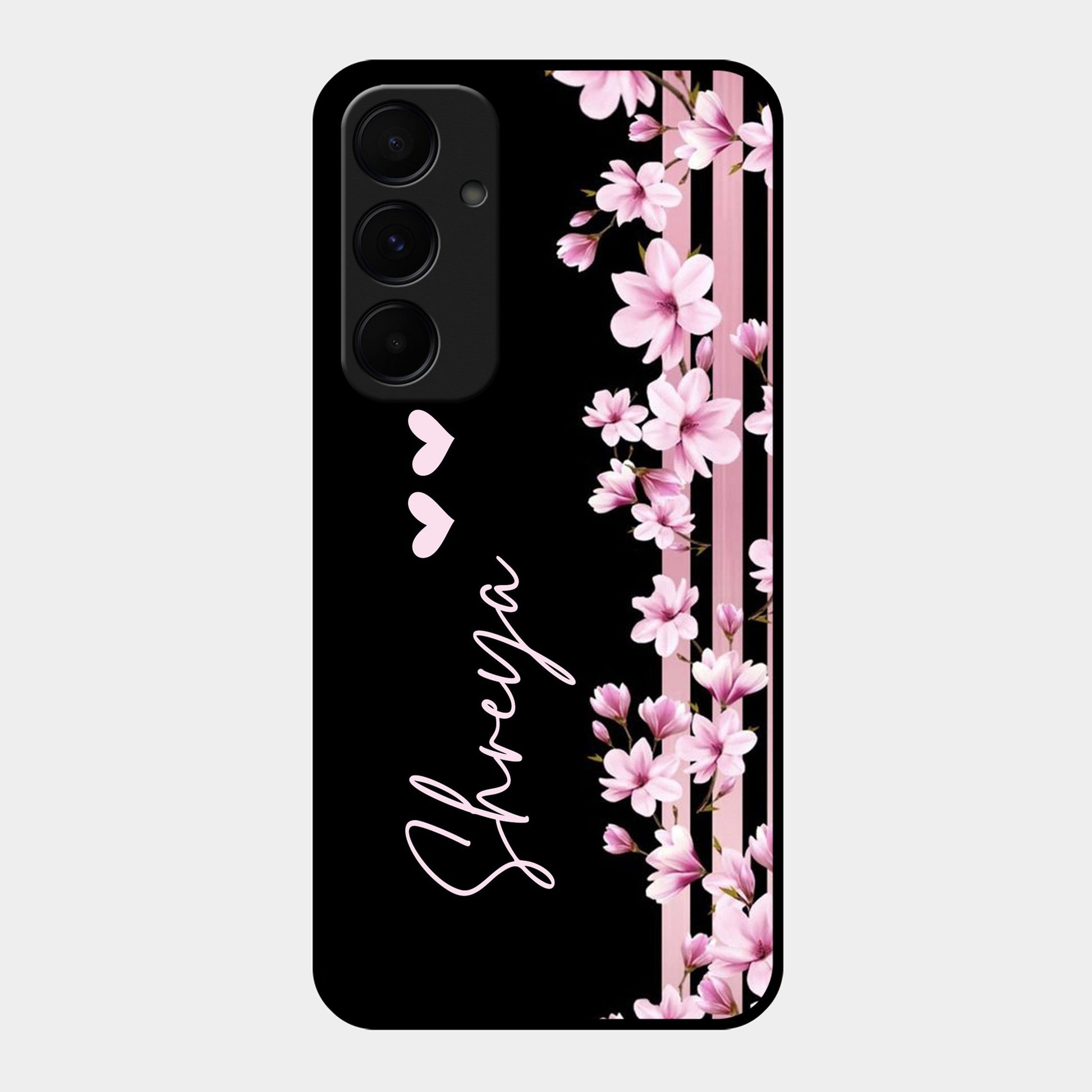 Pink Floral Glossy Metal Case Cover For Google ShopOnCliQ