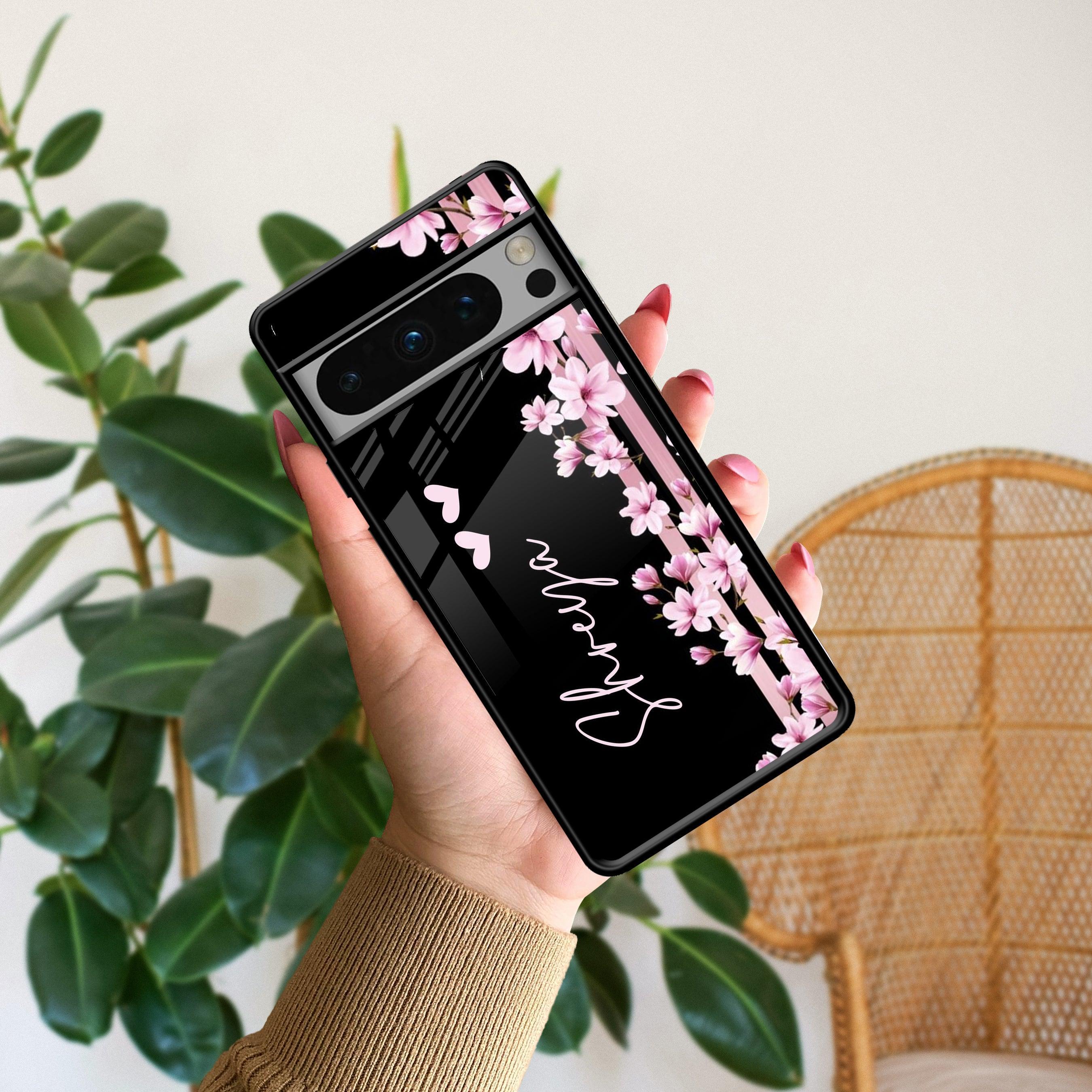 Pink Floral Glossy Metal Case Cover For Google - ShopOnCliQ