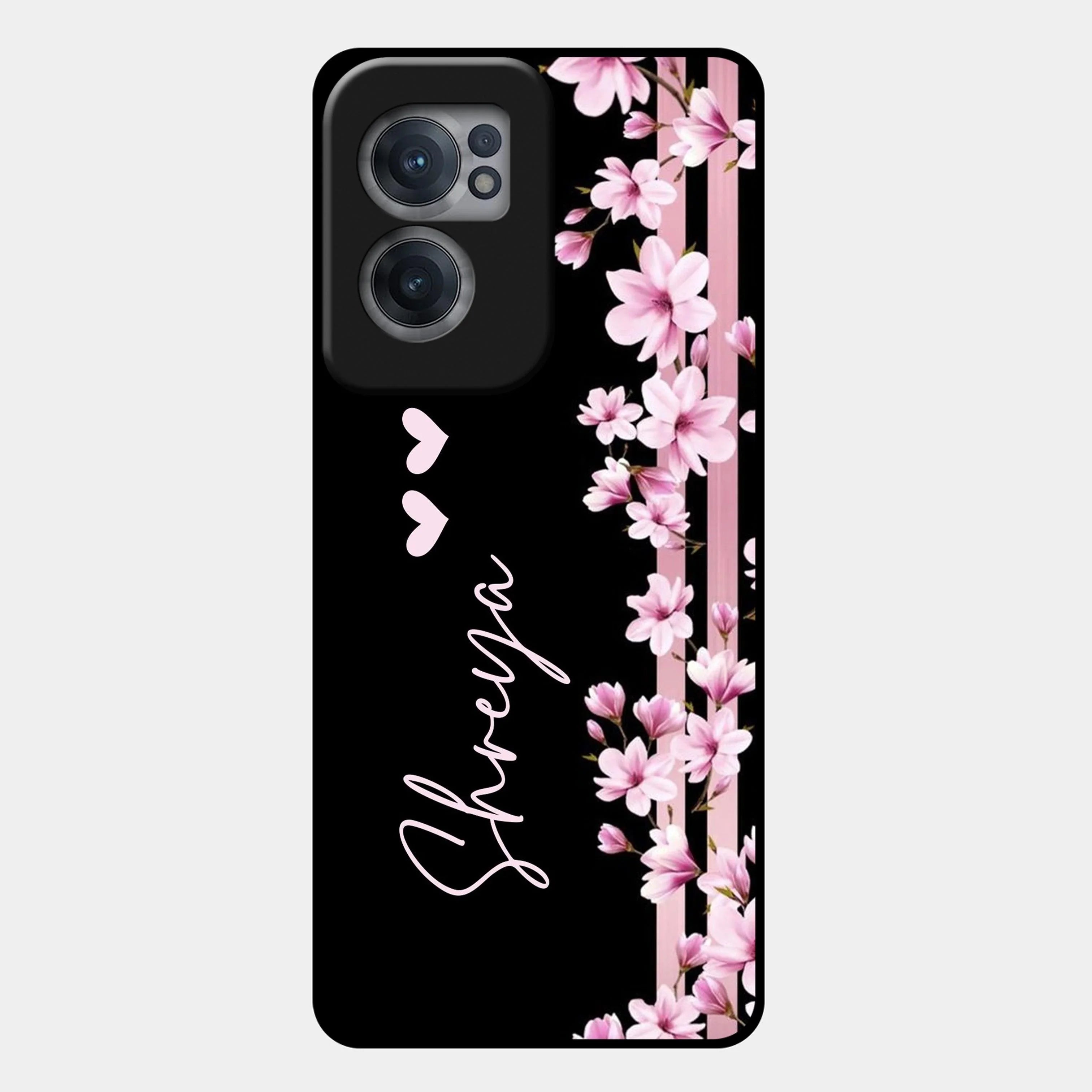 Pink Floral Customize Metal Case Cover For Oneplus - ShopOnCliQ