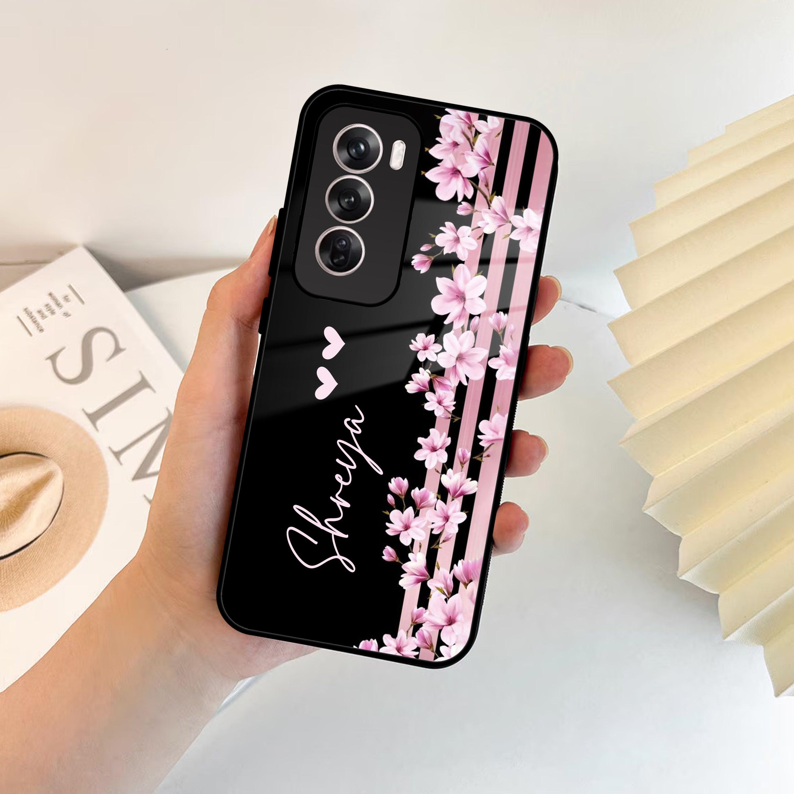 Pink Floral Customize Metal Case Cover For Oppo - ShopOnCliQ