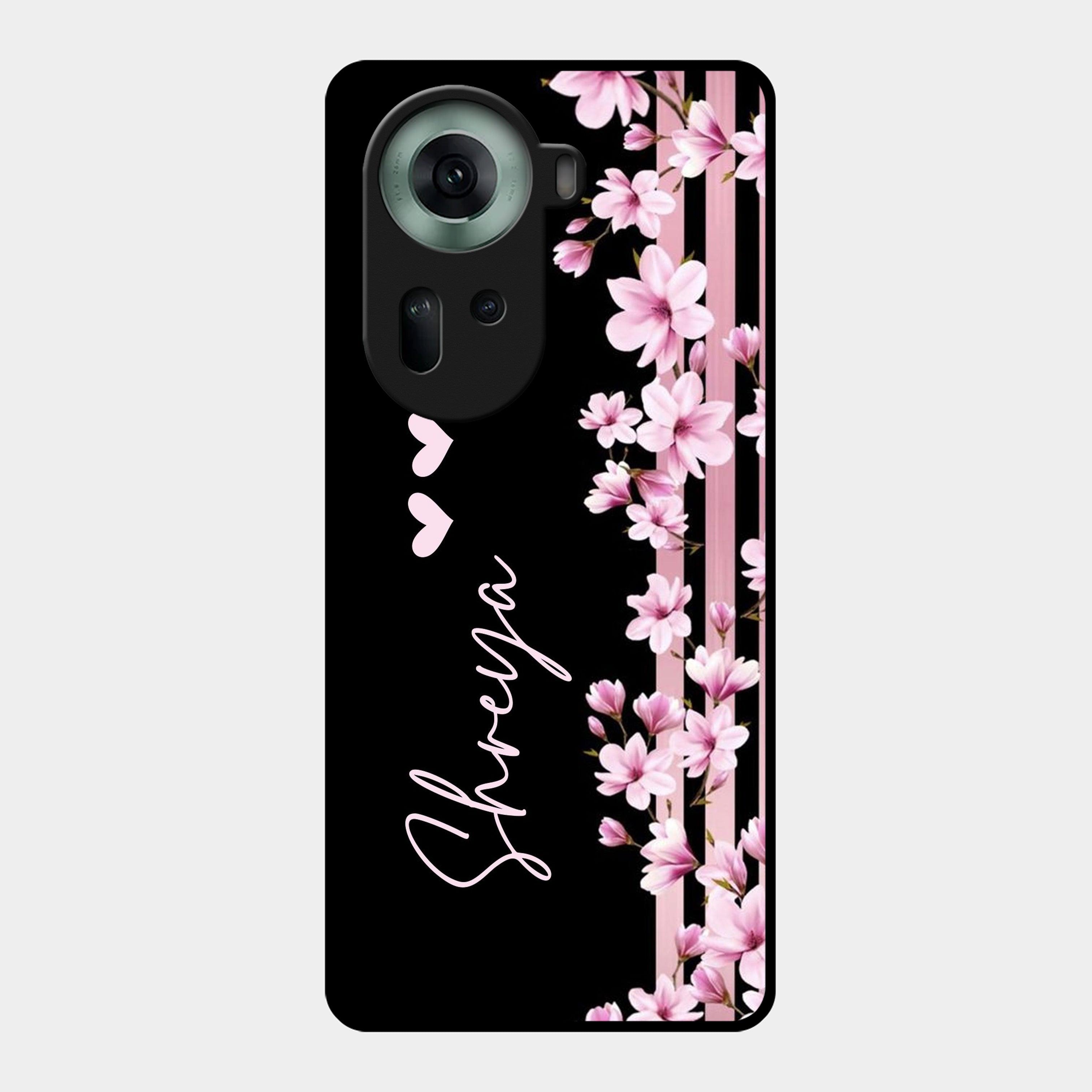 Pink Floral Customize Metal Case Cover For Oppo - ShopOnCliQ