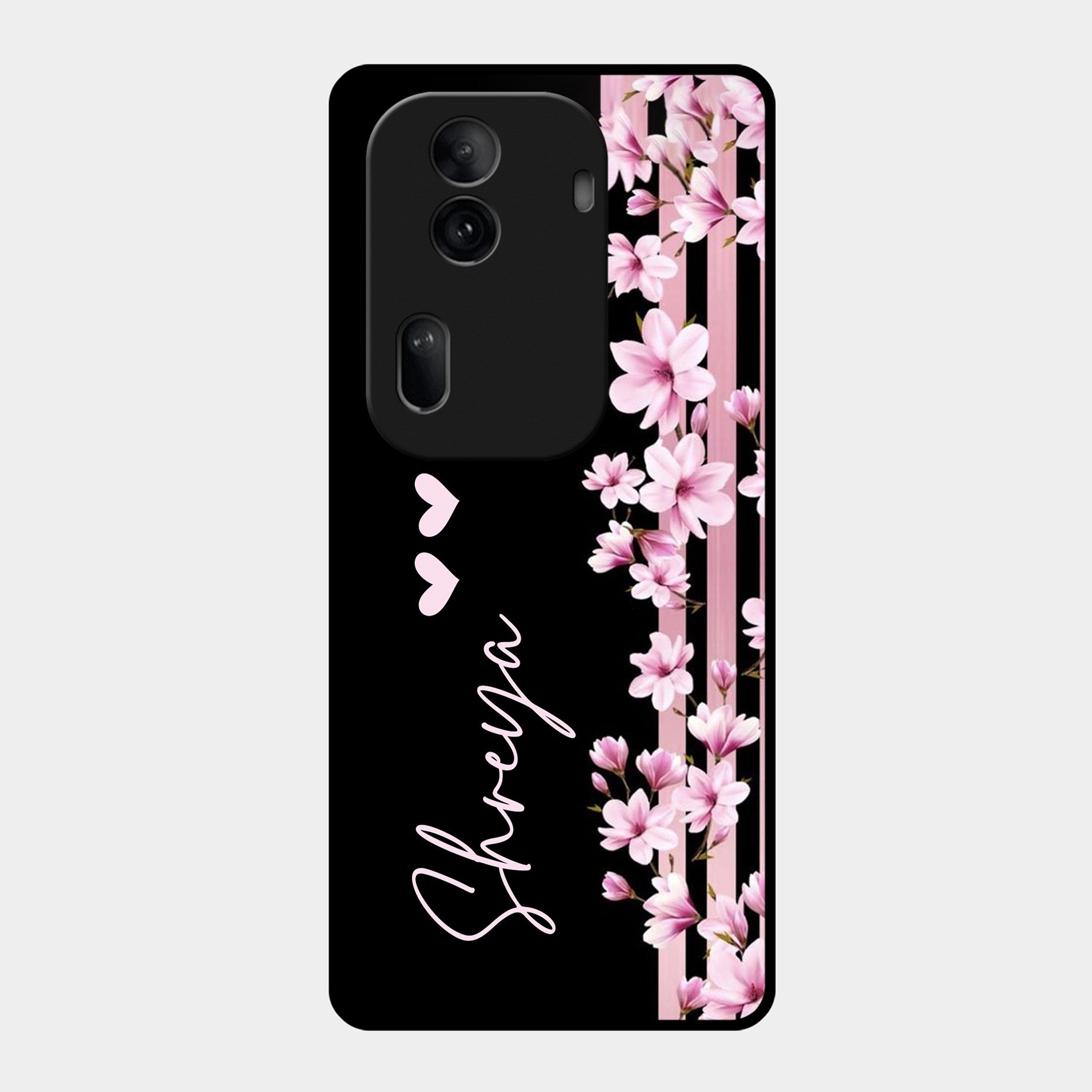 Pink Floral Customize Metal Case Cover For Oppo - ShopOnCliQ