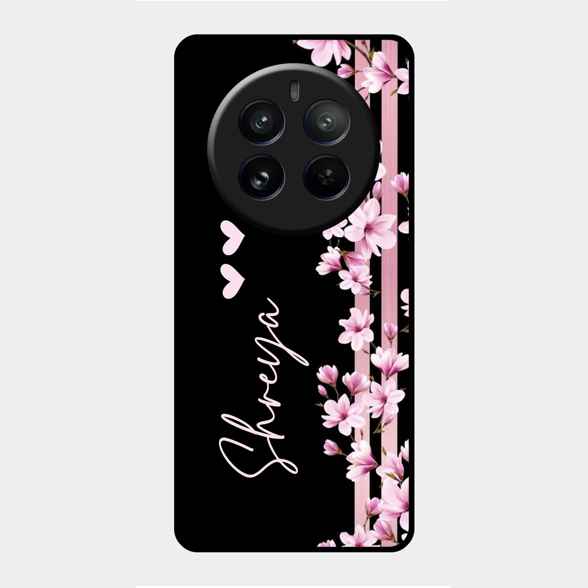 Pink Floral Glossy Metal Case Cover For Realme ShopOnCliQ