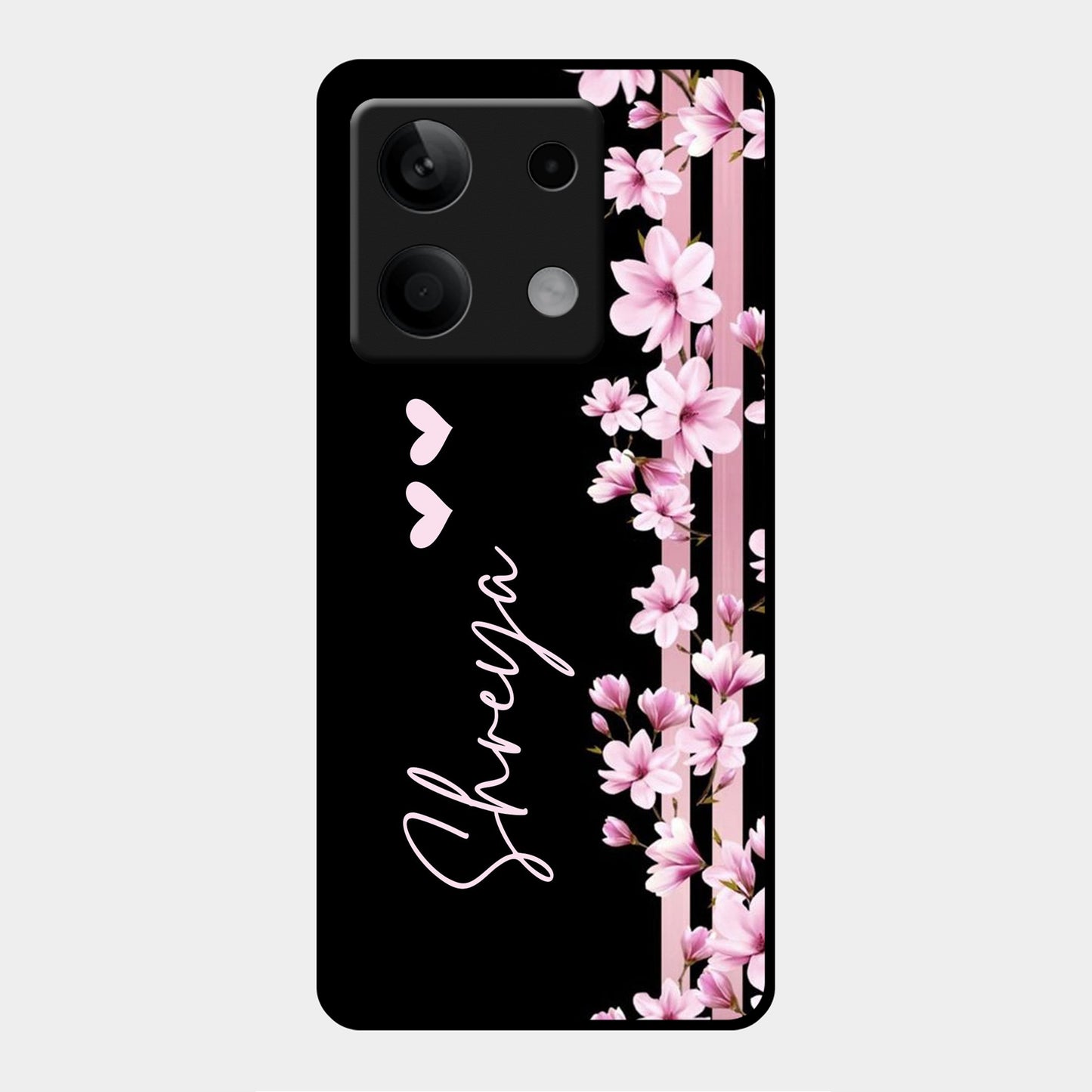 Pink Floral Glossy Metal Case Cover For Redmi ShopOnCliQ