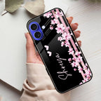 Pink Floral Customize Metal Case Cover For iPhone - ShopOnCliQ