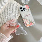 Pink Floral Transparent Silicon Case For Motorola Edge 40 Neo