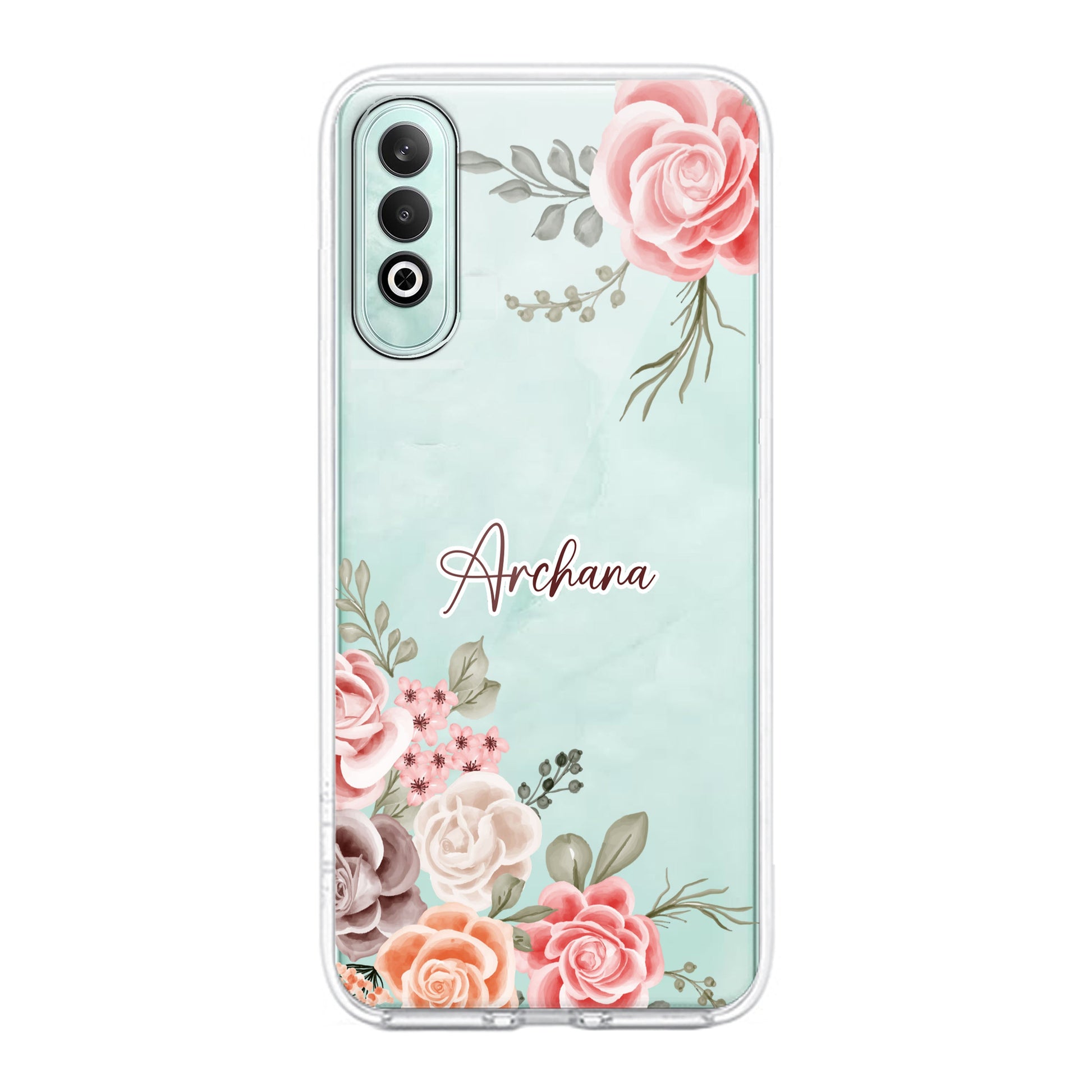 Pink Floral Transparent Silicon Case For OnePlus ShopOnCliQ