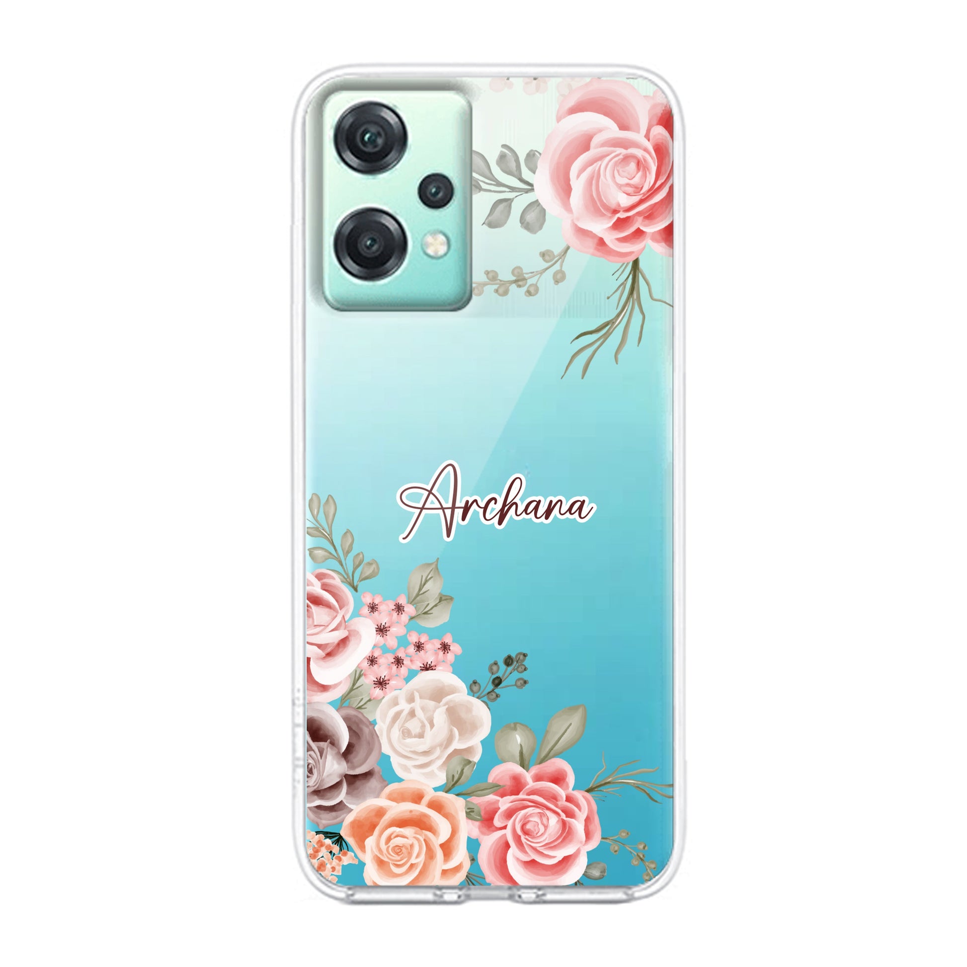 Pink Floral Transparent Silicon Case For OnePlus - ShopOnCliQ