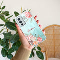 Pink Floral Transparent Silicon Case For OnePlus 9RT 5G