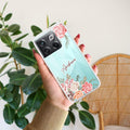 Pink Floral Transparent Silicon Case For OnePlus 10T 5G