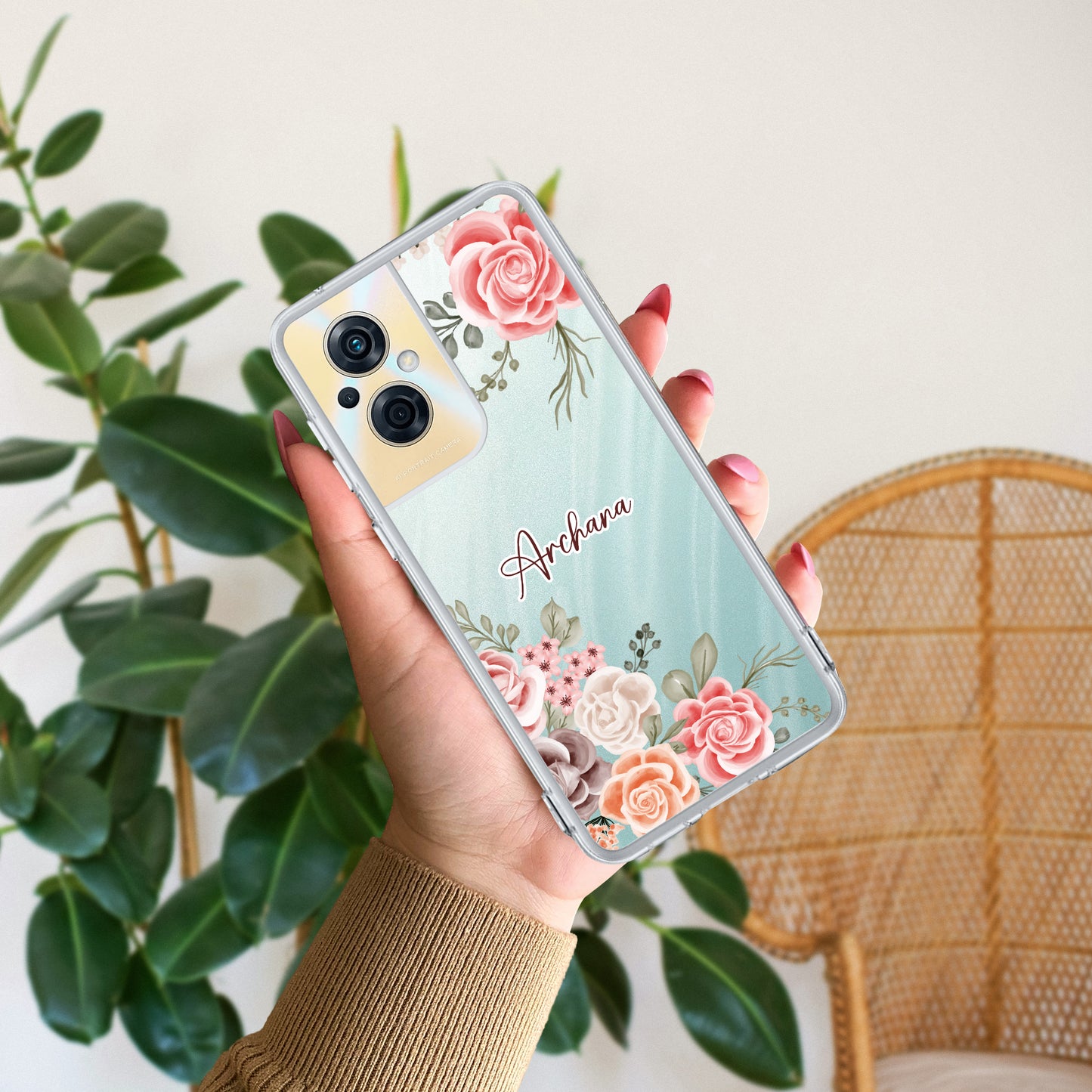 Pink Floral Transparent Silicon Case For Oppo - ShopOnCliQ