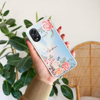 Pink Floral Anti Yellow Case For Oppo F17