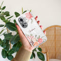 Pink Floral Anti Yellow Case For Oppo Reno 11 5G