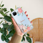 Pink Floral Transparent Silicon Case For Realme P3 Pro 5G