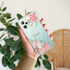 Pink Floral Anti Yelllow Case For Realme C35 / Realme Narzo 50A Prime