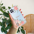 Pink Floral Anti Yelllow Case For Realme 8i / Realme Narzo 50
