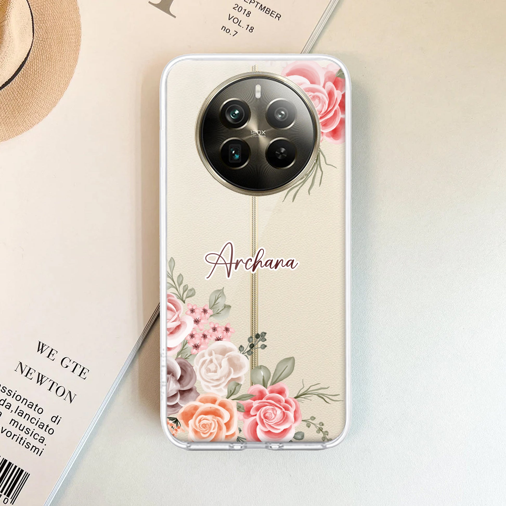 Pink Floral Transparent Silicon Case For Realme/Narzo ShopOnCliQ