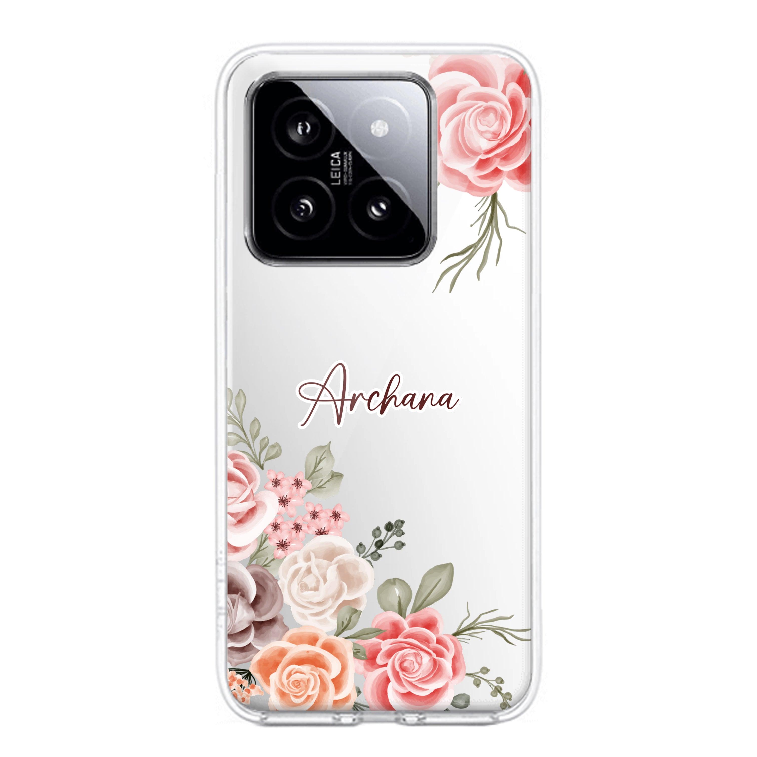Pink Floral Transparent Silicon Case For Redmi/Xiaomi - ShopOnCliQ