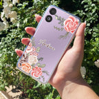 Pink Floral Transparent Silicon Case For Samsung Galaxy A05s 5G