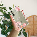 Pink Floral Anti Yellow Case For Samsung Galaxy S21 FE 5G