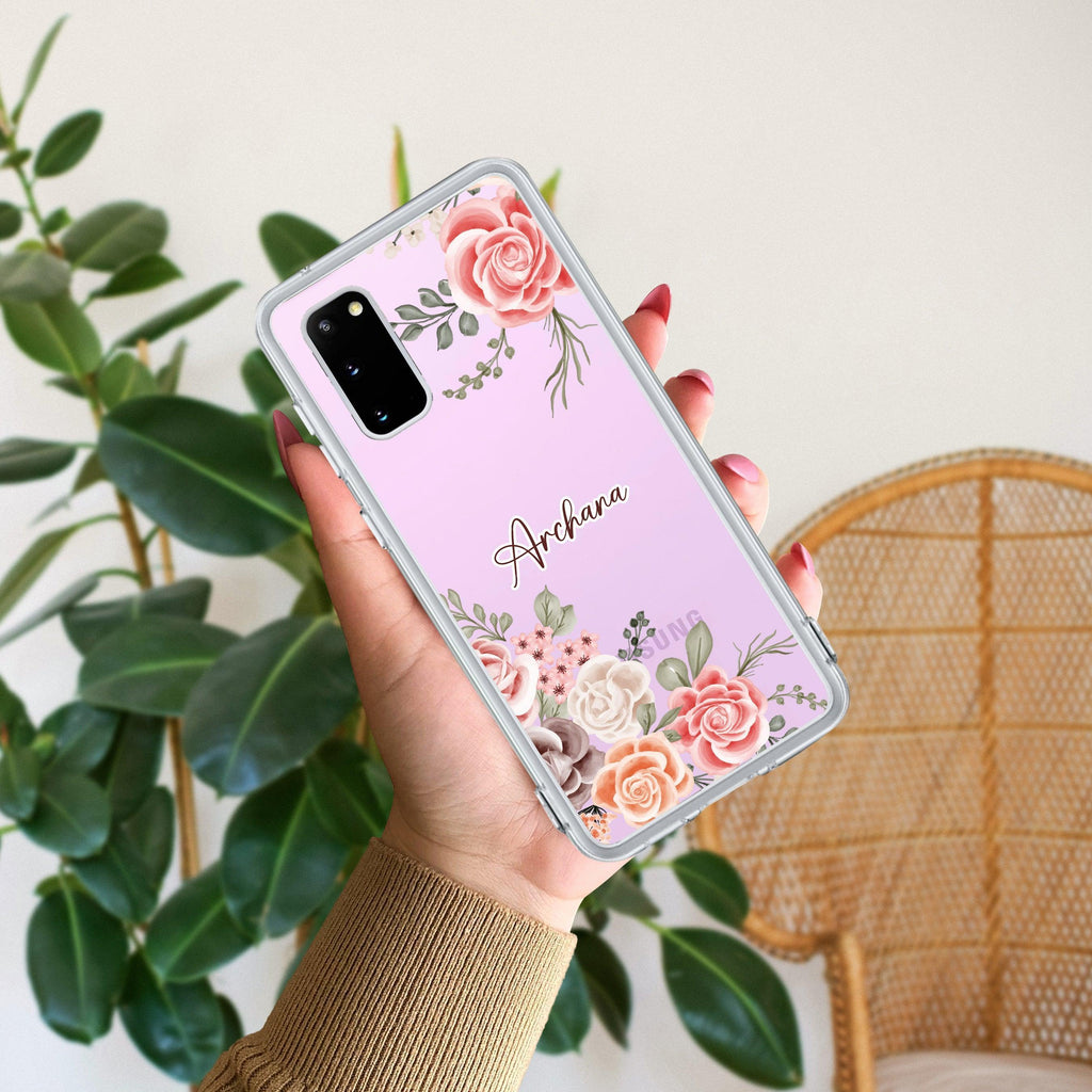Pink Floral Anti Yellow Case For Samsung Galaxy S20 FE