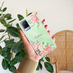 Pink Floral Transparent Silicon Case For Vivo T4 Ultra 5G