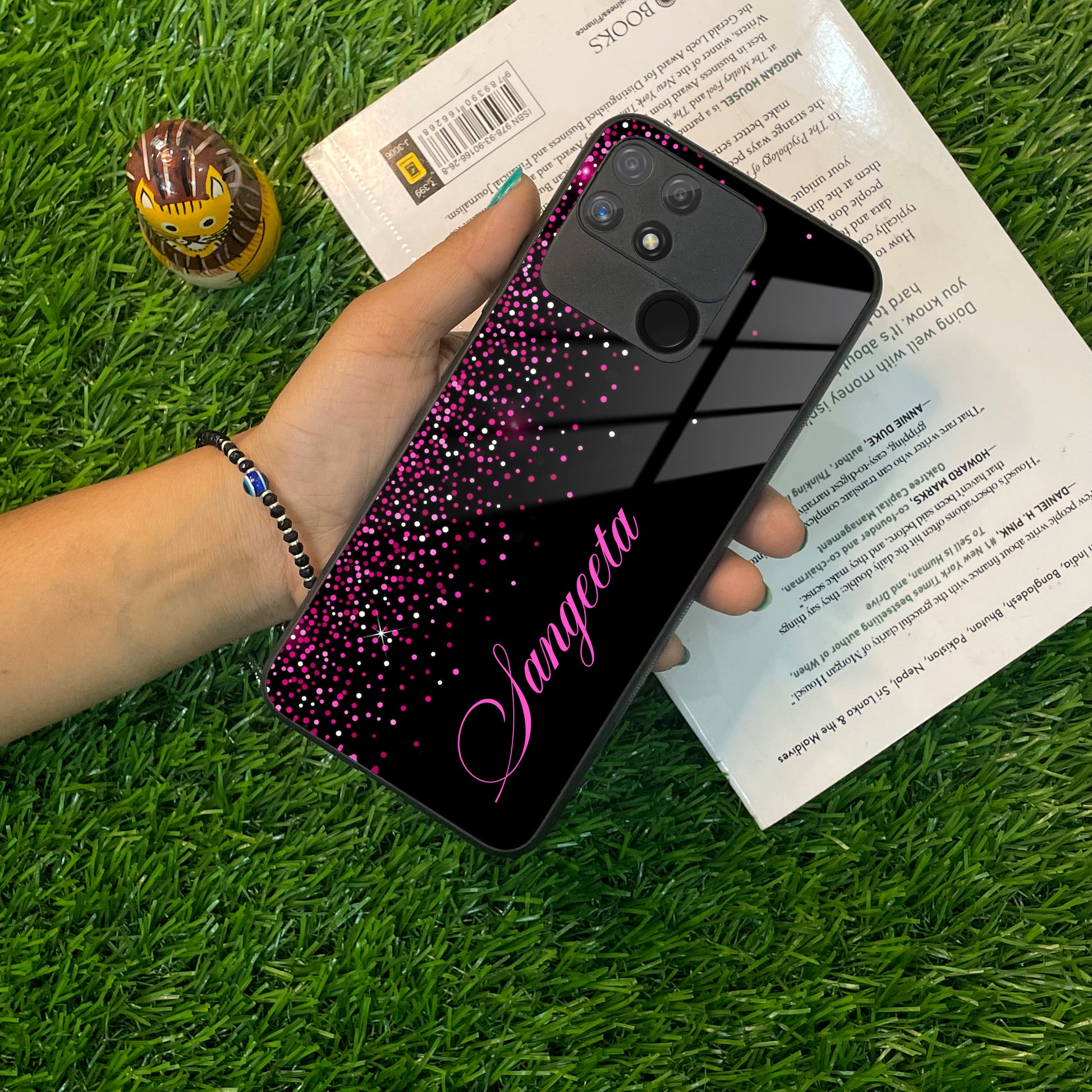 Pink Glitter Customize Glass Case Cover For Realme/Narzo ShopOnCliQ