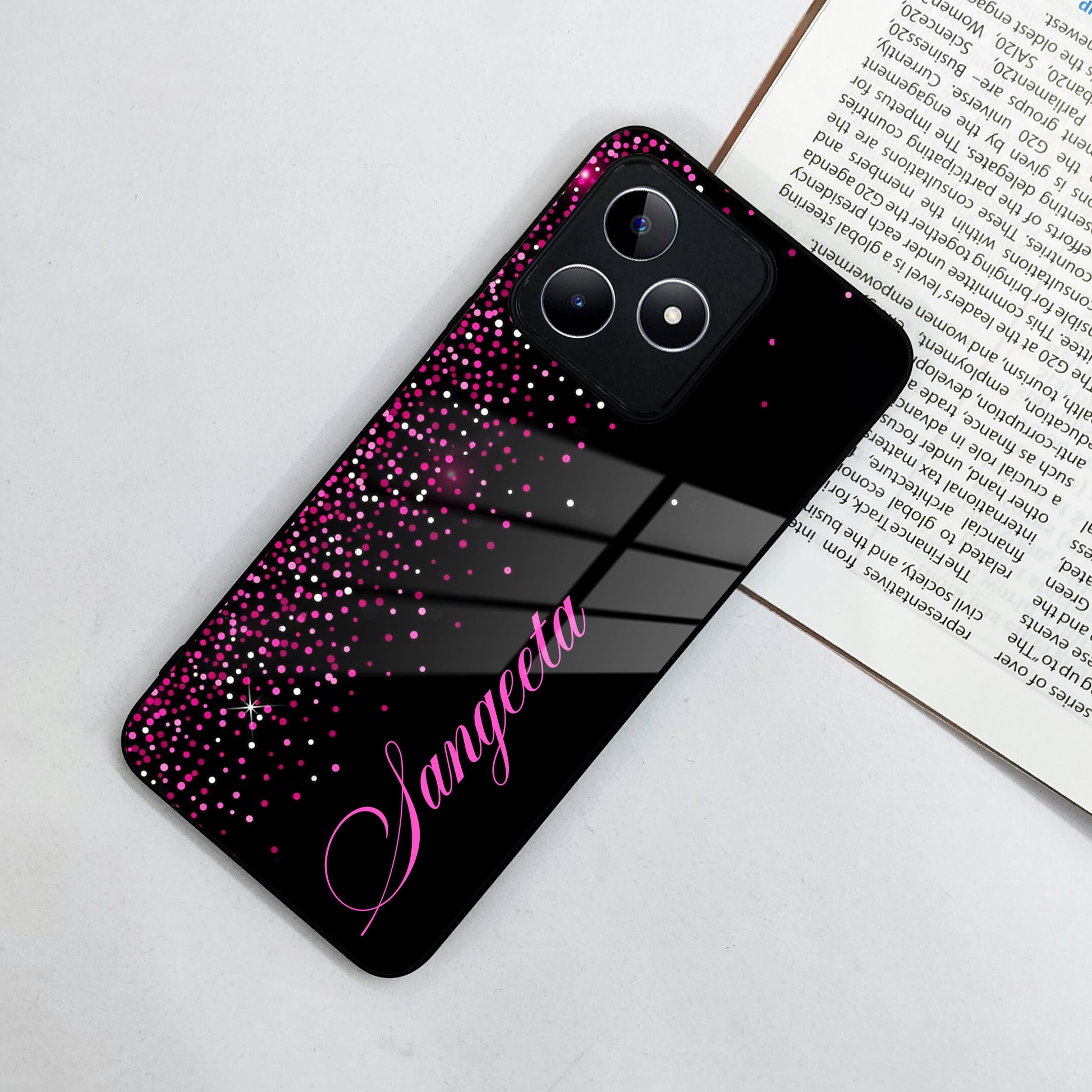 Pink Glitter Customize Glass Case Cover For Realme/Narzo ShopOnCliQ