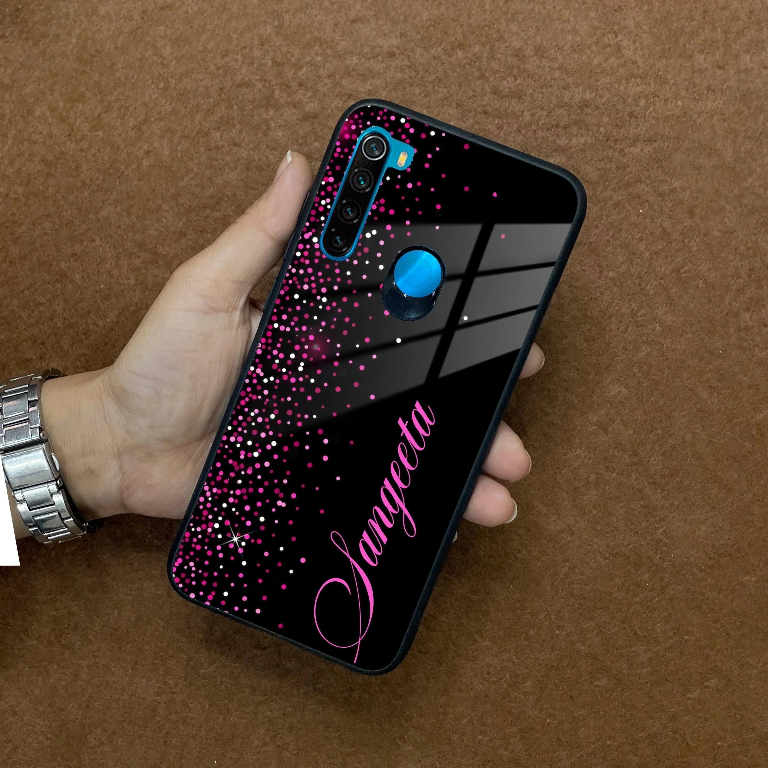 Pink Glitter Customize Glass Case Cover For Redmi/Xiaomi - ShopOnCliQ