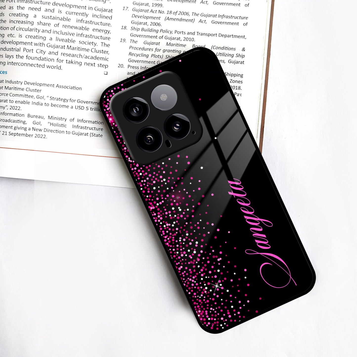 Pink Glitter Customize Glass Case Cover For Redmi/Xiaomi ShopOnCliQ