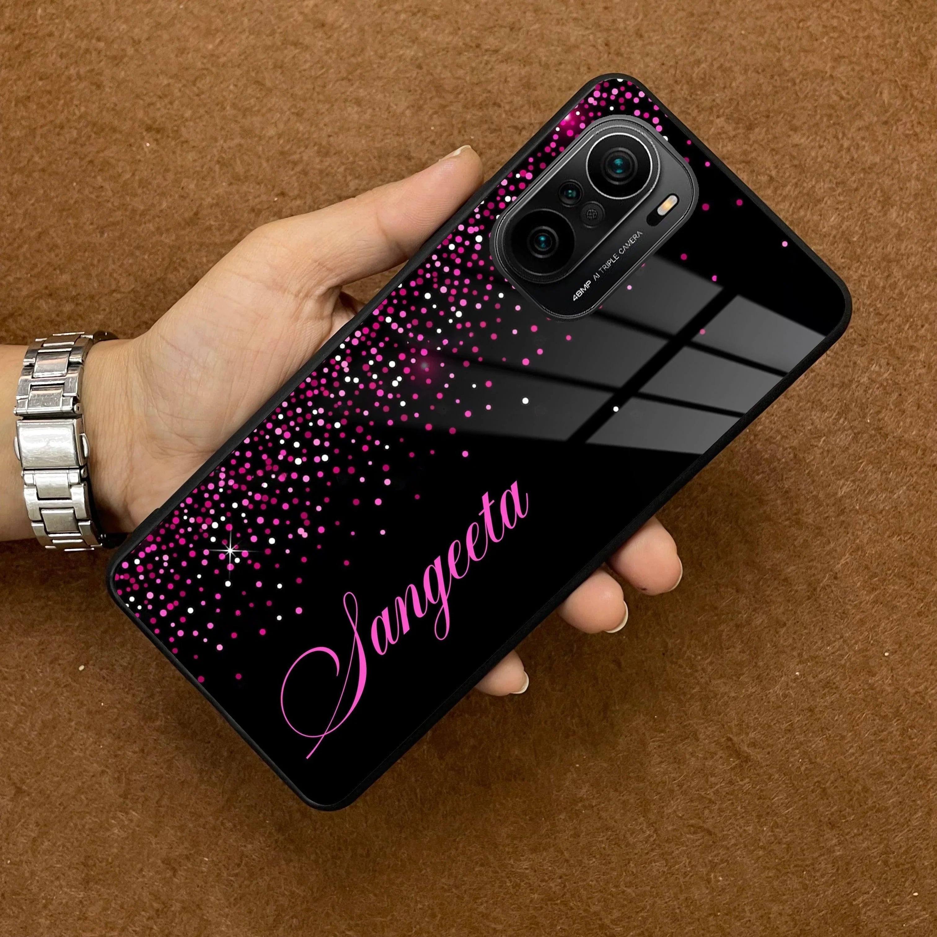 Pink Glitter Customize Glass Case Cover For Redmi/Xiaomi - ShopOnCliQ