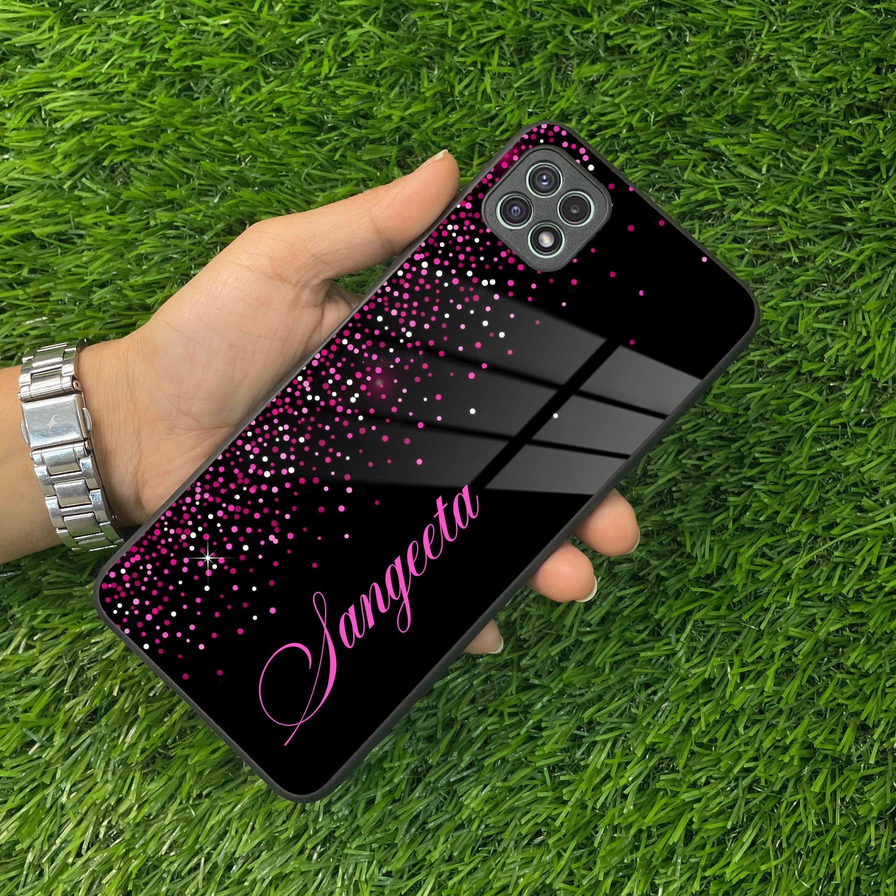 Pink Glitter Customize Glass Case Cover For Samsung - ShopOnCliQ