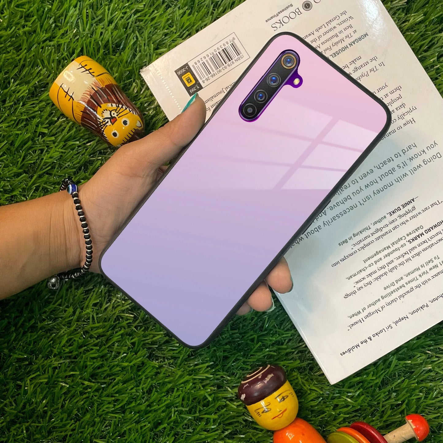 Pink Gradient Glass Case Cover For Realme/Narzo - ShopOnCliQ