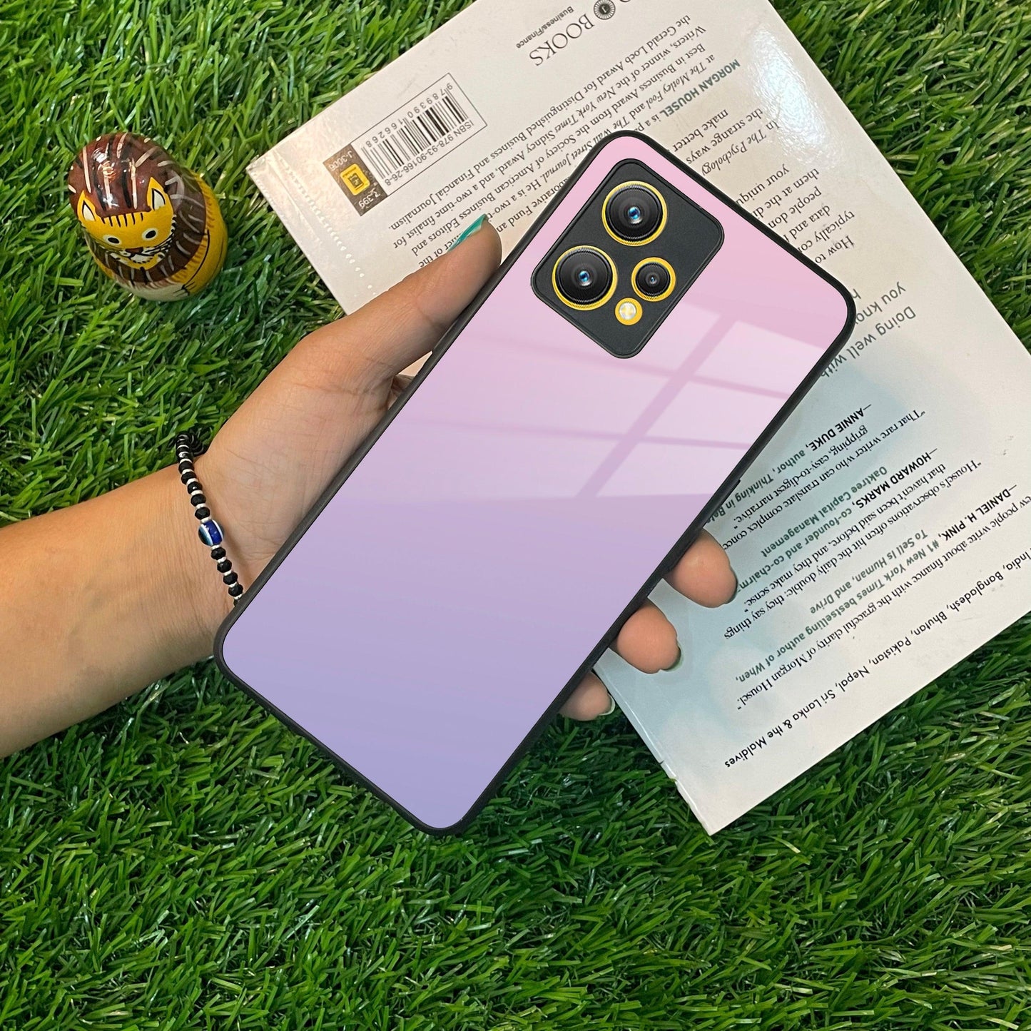 Pink Gradient Glass Case Cover For Realme/Narzo - ShopOnCliQ