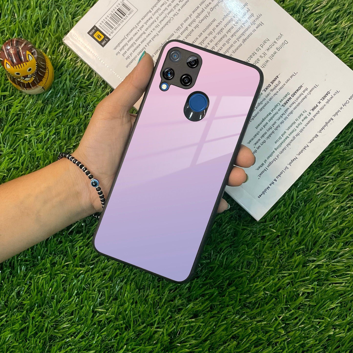 Pink Gradient Glass Case Cover For Realme/Narzo - ShopOnCliQ