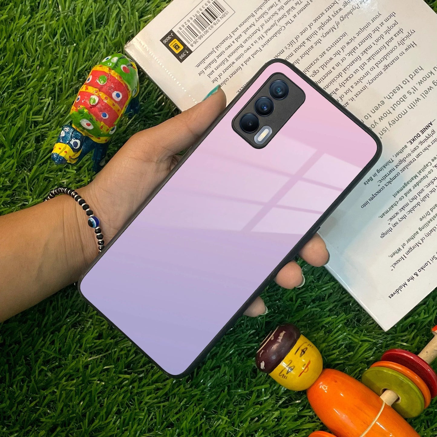 Pink Gradient Glass Case Cover For Realme/Narzo - ShopOnCliQ